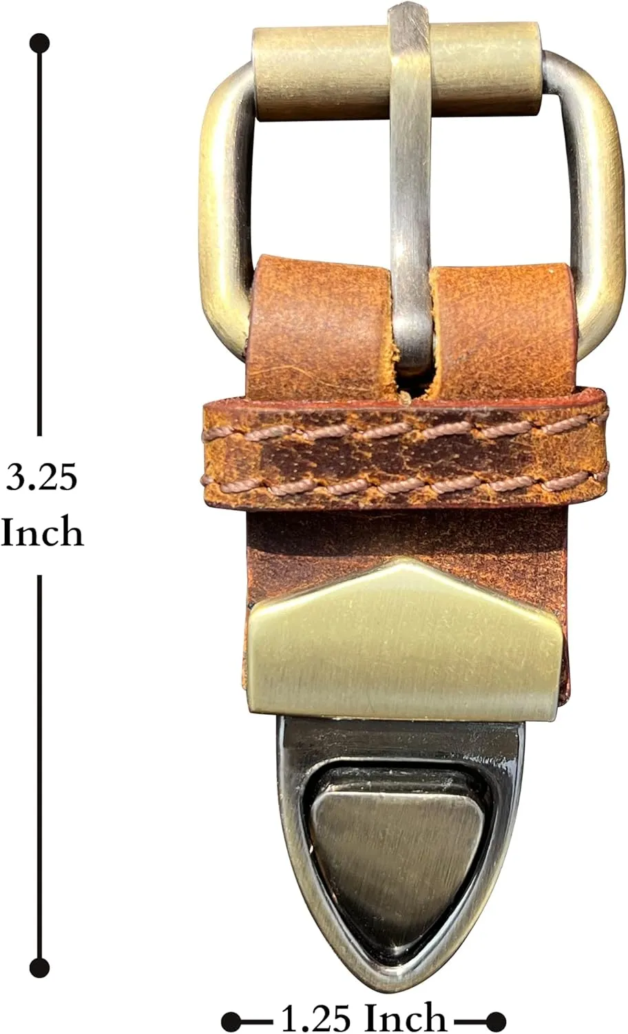 RUSTIC TOWN Leather Bag Replacement Push Clip Clasp Lock - Quick Release Metal Fasteners Buckles for Satchel & Messenger