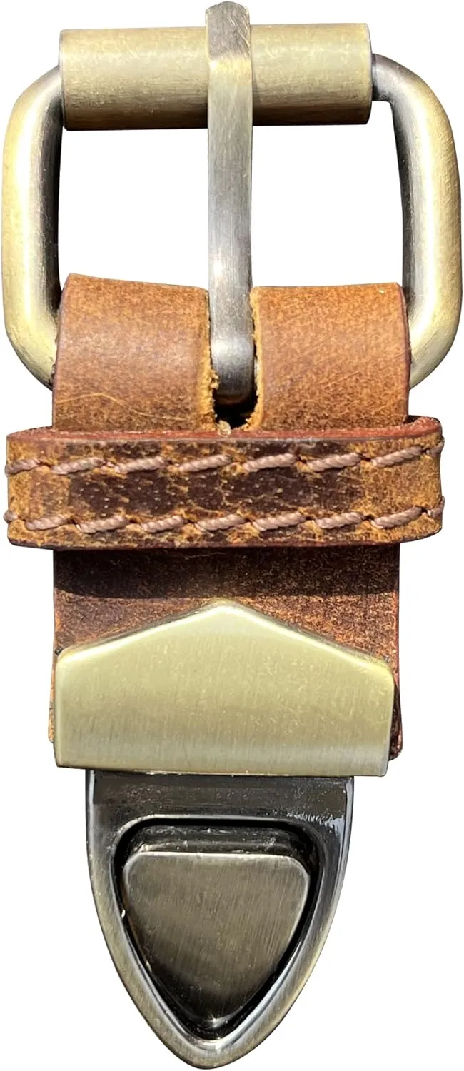 RUSTIC TOWN Leather Bag Replacement Push Clip Clasp Lock - Quick Release Metal Fasteners Buckles for Satchel & Messenger
