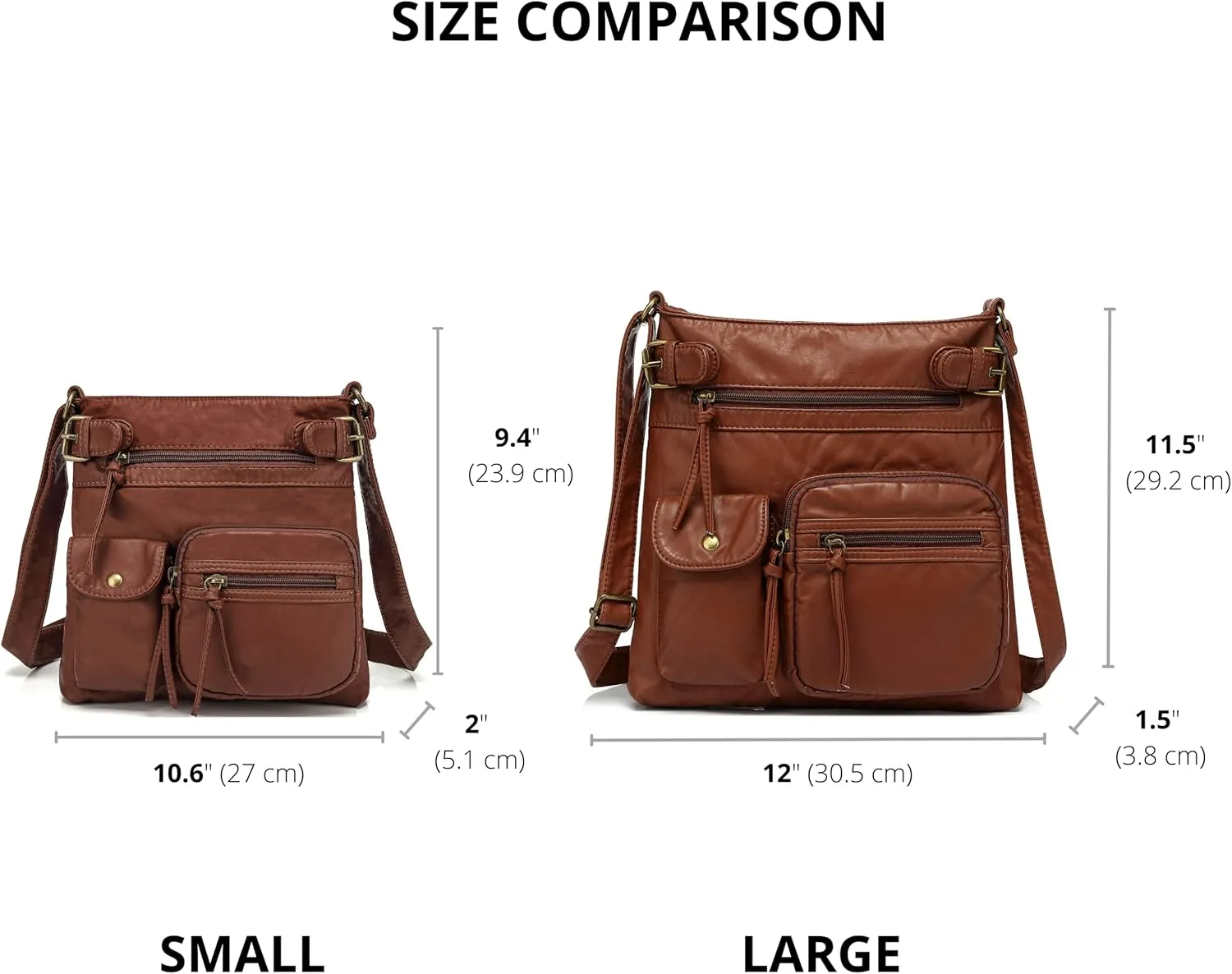 Scarleton Crossbody Bags for Women Purses and Handbags Multi Pocket Shoulder Bag Faux Leather Small, H1833