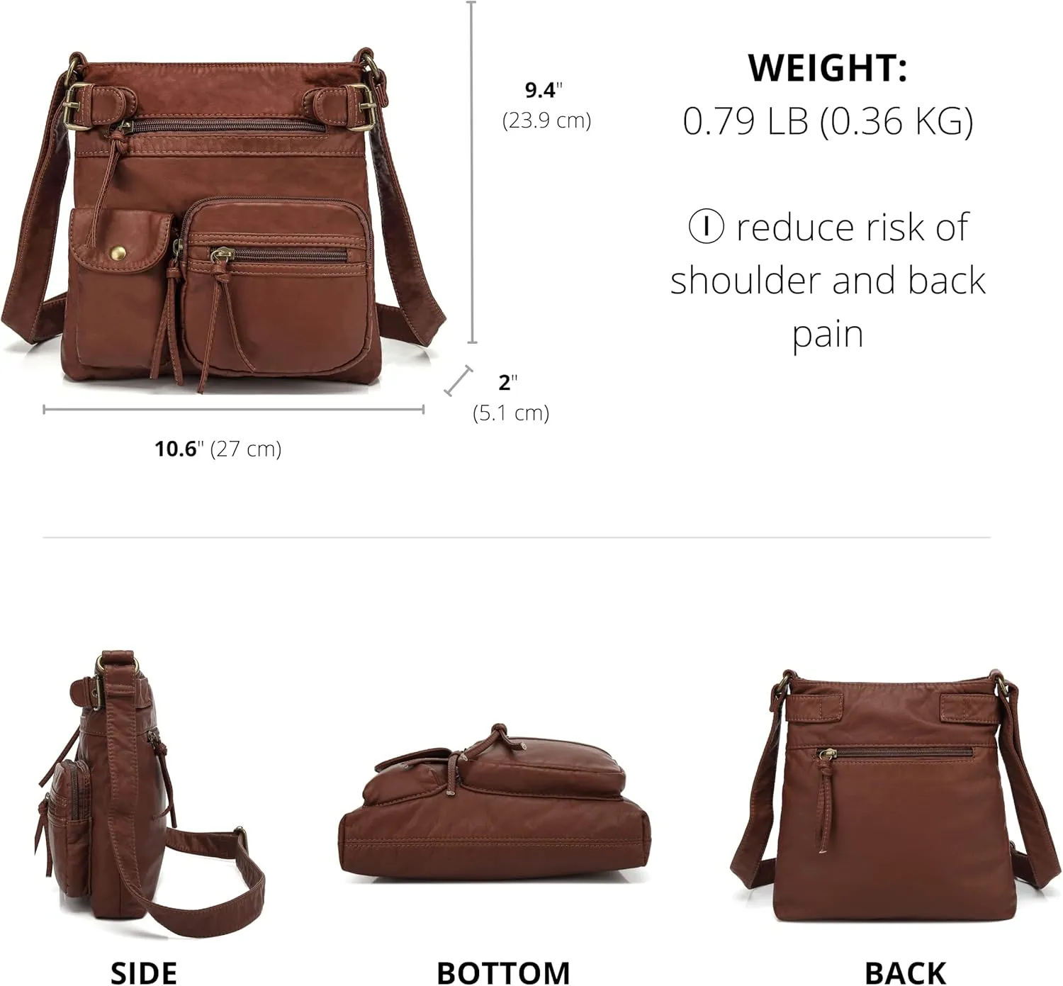 Scarleton Crossbody Bags for Women Purses and Handbags Multi Pocket Shoulder Bag Faux Leather Small, H1833