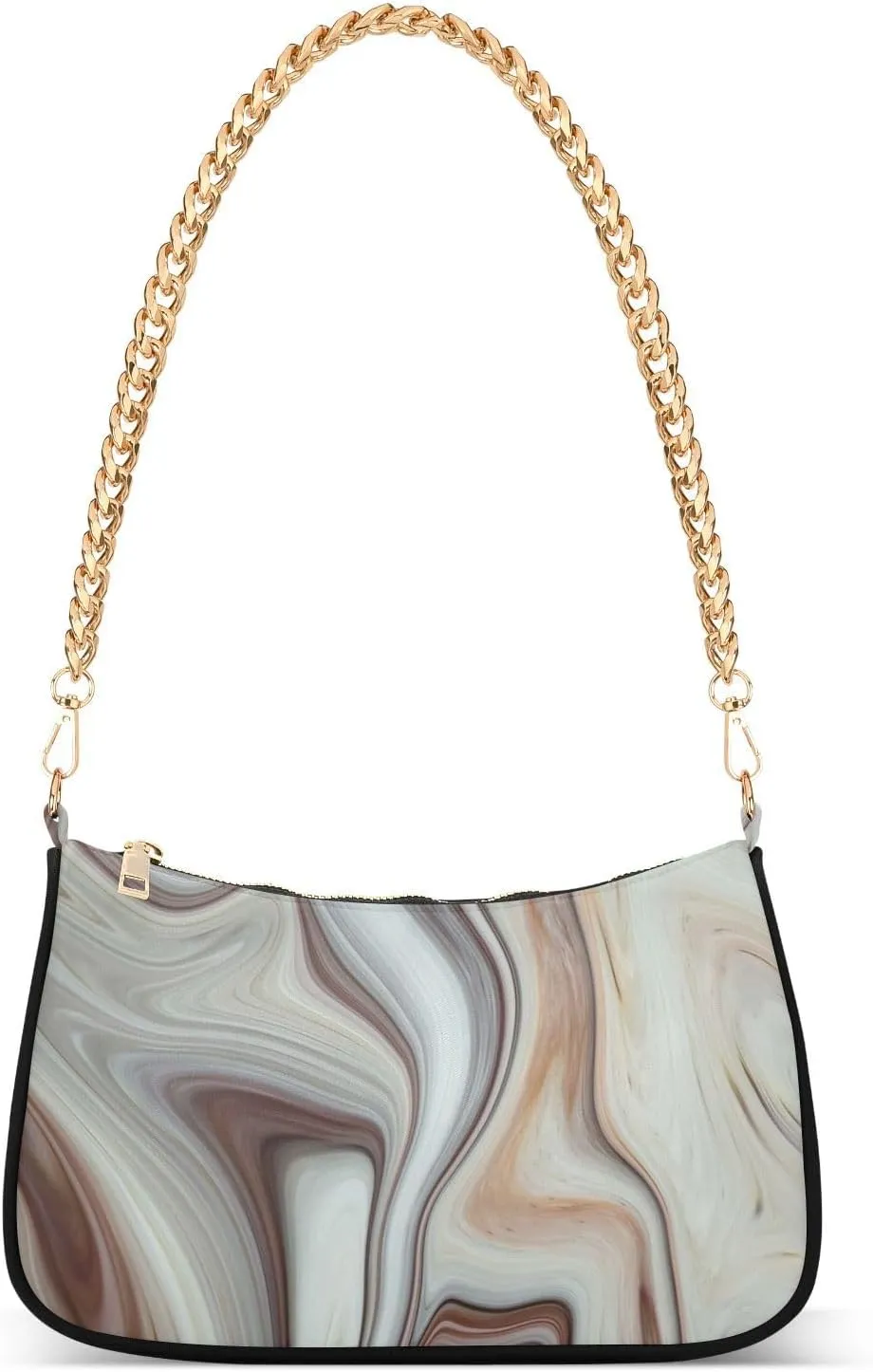senya Handbags Chain Shoulder Tote Bag Marble Texture Background Satchel Purse Top Handle Crossbody Bags for Women 7
