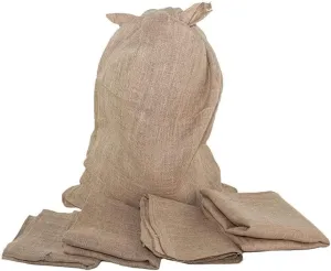 SGT KNOTS Burlap Bag - Large Potato Sack Race Bags - Reusable Burlap Sack, Food-Safe Sacks, Field Day Games, Vegetables & Gardening 4Packs