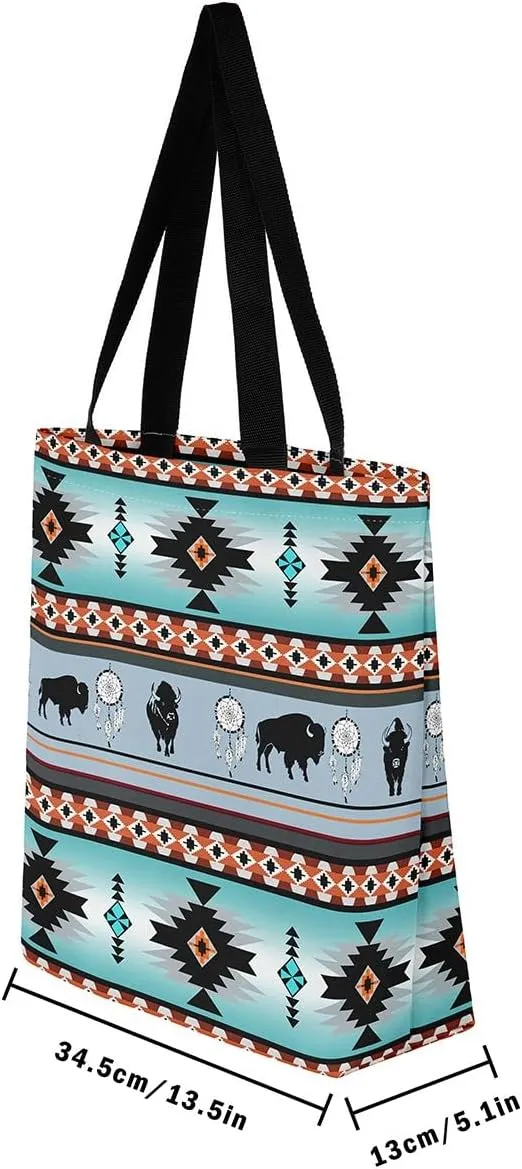 Ship Anchor Canvas Tote Bag for Women,Ocean Nautical Wheel Compass Handbag,Rustic Vintage Shoulder Bag