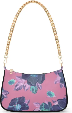 Shoulder Bags for Women Flowers Handbag Small Clutch Purse with Zipper Closure Multicolor 1