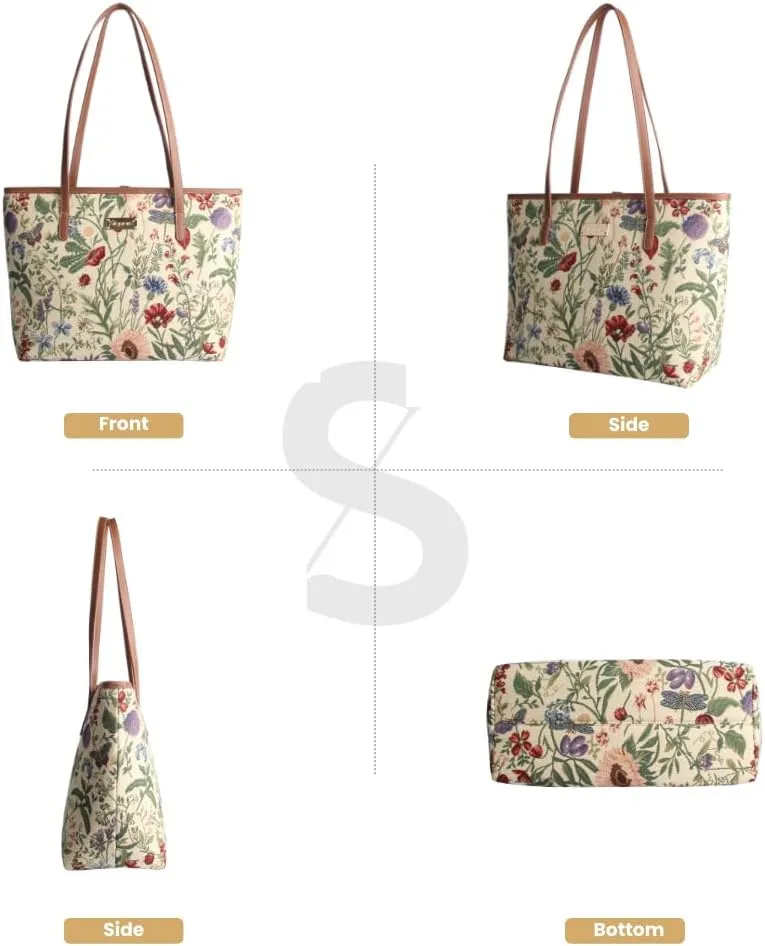 Signare Tapestry Shoulder Bag Tote Bag for Women with Travel or Work Tote Bags for Women