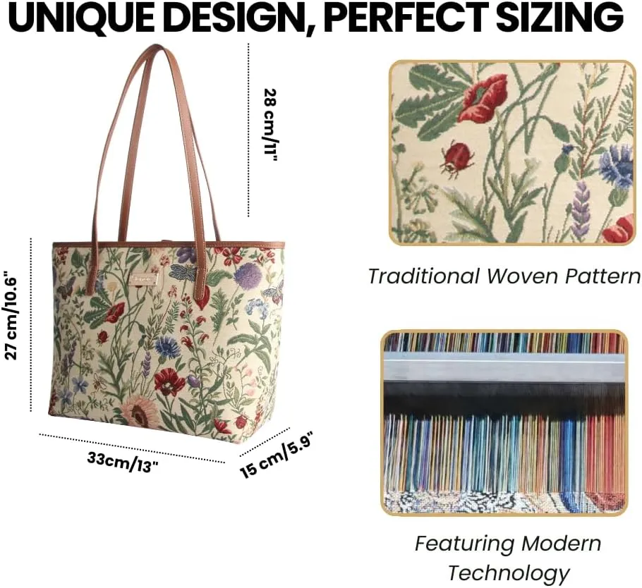 Signare Tapestry Shoulder Bag Tote Bag for Women with Travel or Work Tote Bags for Women