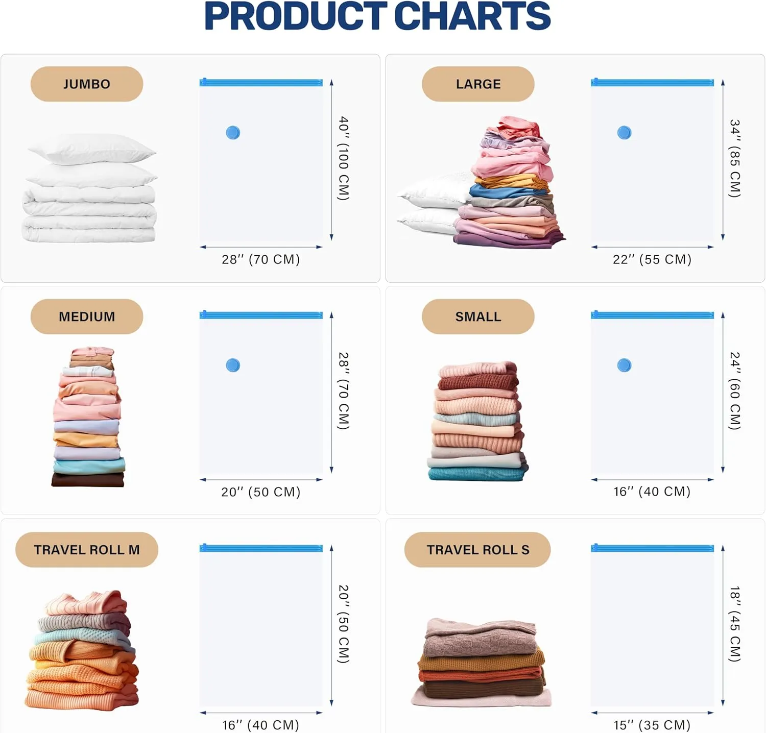 Simple Deluxe 20 Pack Space Saver Bags (4 Jumbo/4 Large/4 Medium/4 Small/4 Roll M) Vacuum Storage Bags, Vacuum Seal Bags with Hand Pump for Comforters, Blankets, Bedding, Pillows and Clothes