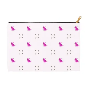 Simple Dog and Bone Pattern Accessory Pouch (Pink)