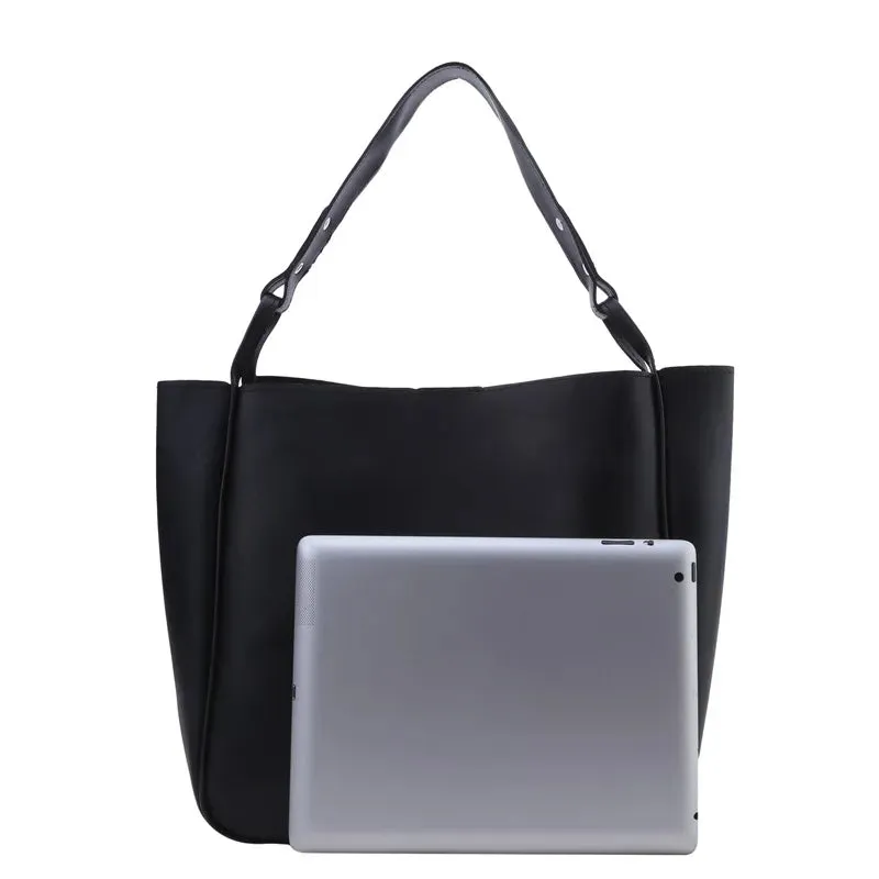 Simple Women Bucket Shoulder Bags  Pu Leather Bags 2024