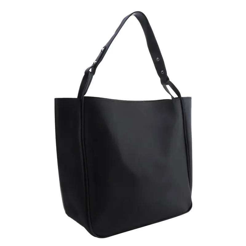 Simple Women Bucket Shoulder Bags  Pu Leather Bags 2024
