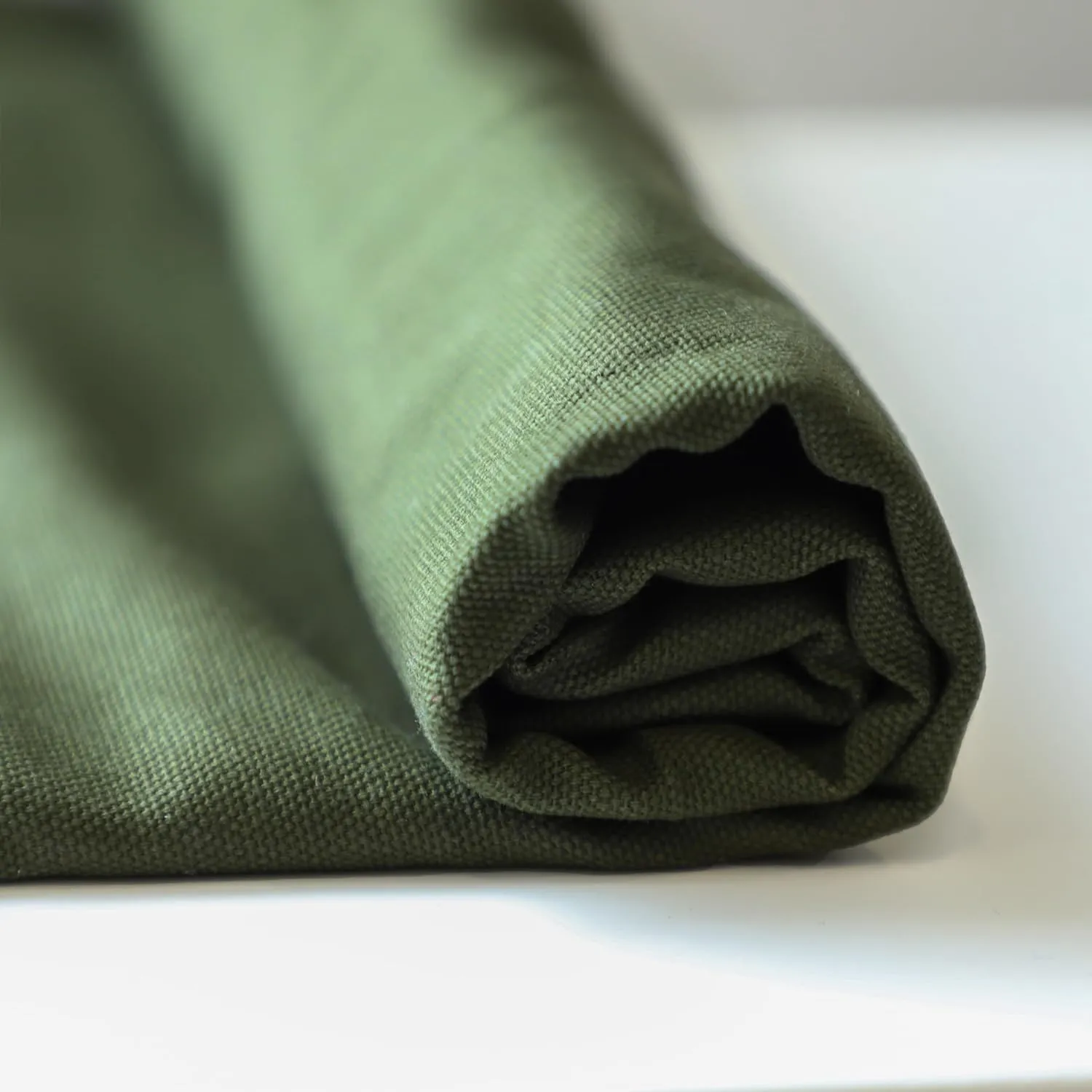 Simple&Opulence 100% Cotton Canvas Natural Fabric by The Yard- 59 Inches Wide, Duck Fabric Versatile Durable for Crafts, Upholstery, Sewing, Home Decor (Army Green,2 Yard)