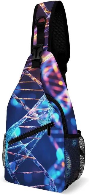 Sling Bags DNA Genetic Helix Chest Bag for Men Women Shoulder Bag for Travel Sport Chest Pack