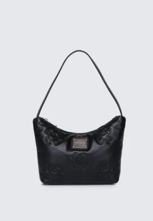 Smiley Happy Flower Shoulder (Black)