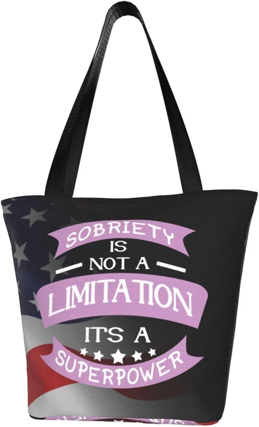 Sobriety Is Not A Limitation It'S A Superpower Fashion Shoulder Bag Large Capacity For Man Or Woman