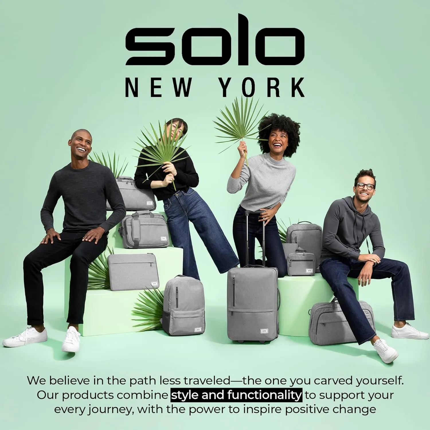 Solo New York Bryant Rolling Laptop Bag with Wheels,Fits Up to 17.3-Inch Laptop,Travel Friendly Wheeled Briefcase for Women and Men with Telescoping Handle, Black, 14" x 16.8" x 5" (PT136-4)