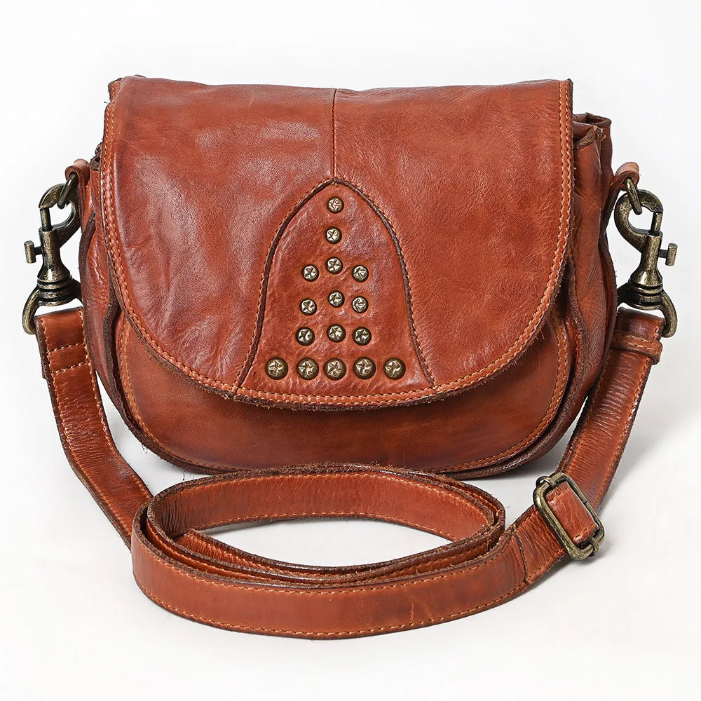 Spaghetti Western Swc161Cg Cross Body I Vintage Handmade Drum Dyed Genuine European Cowhide Leather Women Bag Western Handbag Purse
