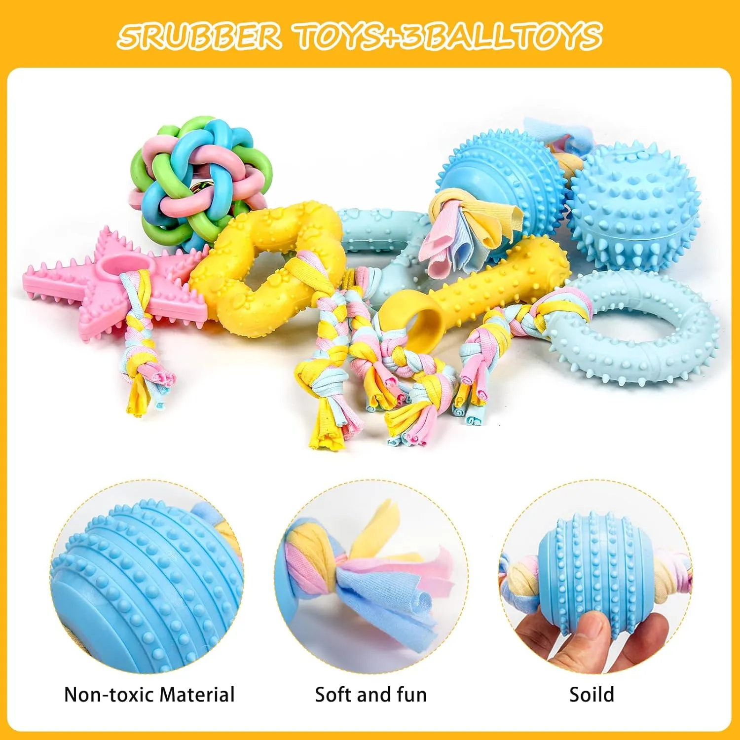 Squeaky Dog Toys for Puppy Small Stuffed Toys with Rubber Toys in Bulk Plush Dog Toy Safe Fetch Chew Toys Pack for Chewing and Teething (20 pcs Silicone Cotton Poop Bags)