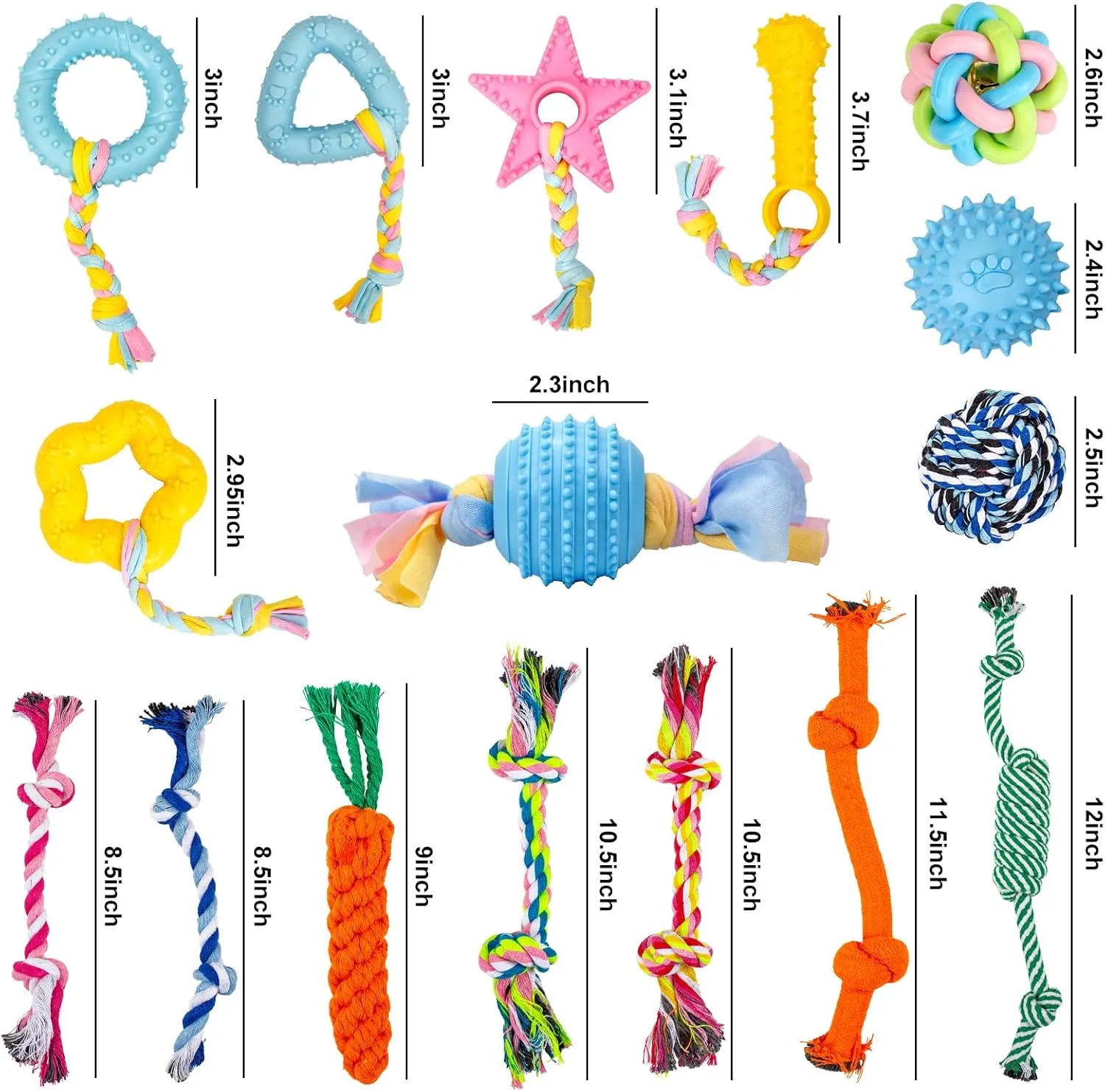 Squeaky Dog Toys for Puppy Small Stuffed Toys with Rubber Toys in Bulk Plush Dog Toy Safe Fetch Chew Toys Pack for Chewing and Teething (20 pcs Silicone Cotton Poop Bags)