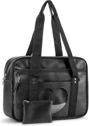 STEAMEDBUN Kawaii Ita Bag Japanese School Bag Cute Tote Bag Large Shoulder Anime Heart Purse