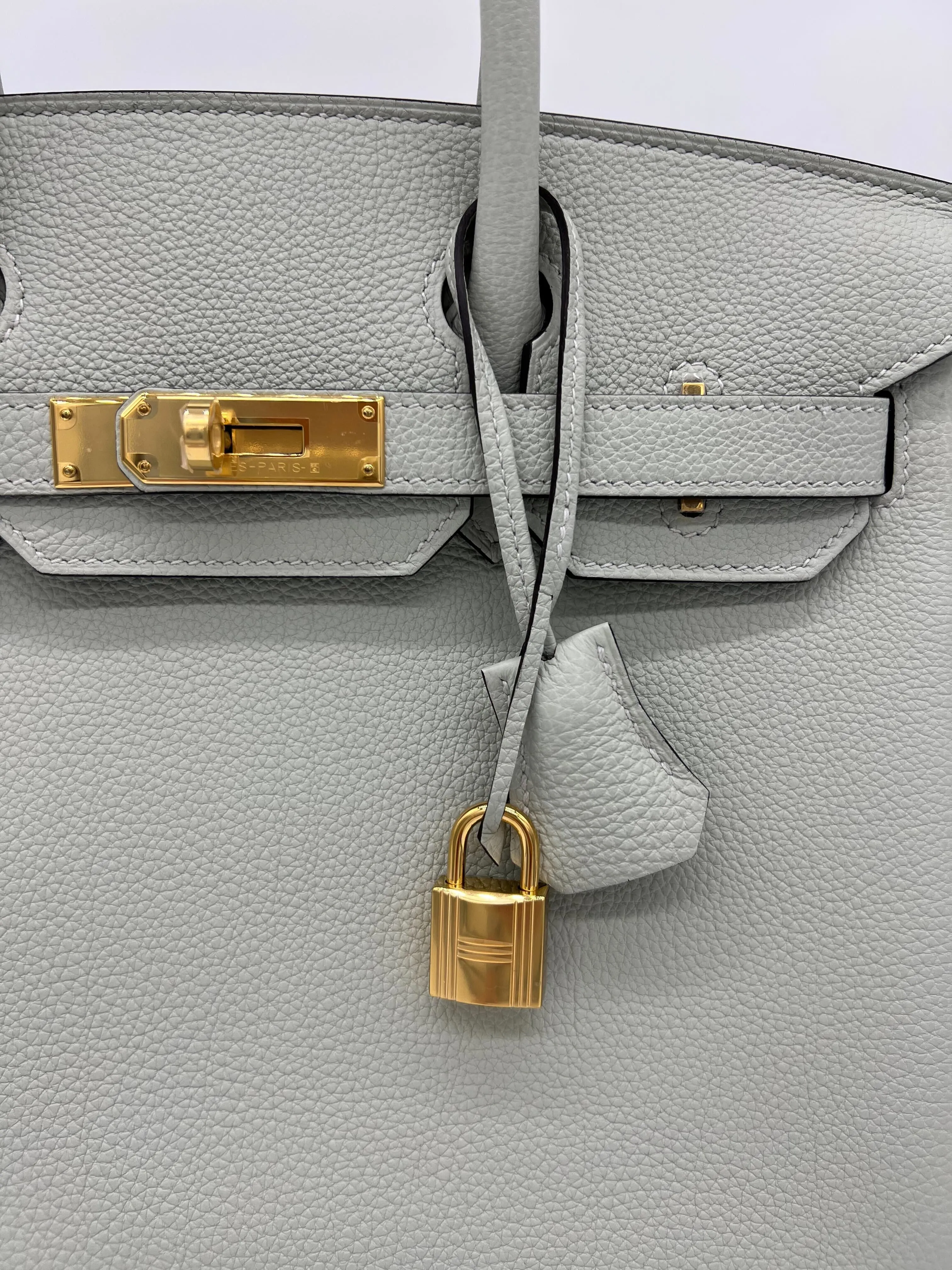 Streamlined Hardware Togo Large variety Neve 30 Gris Gold Birkin Hermes Veau