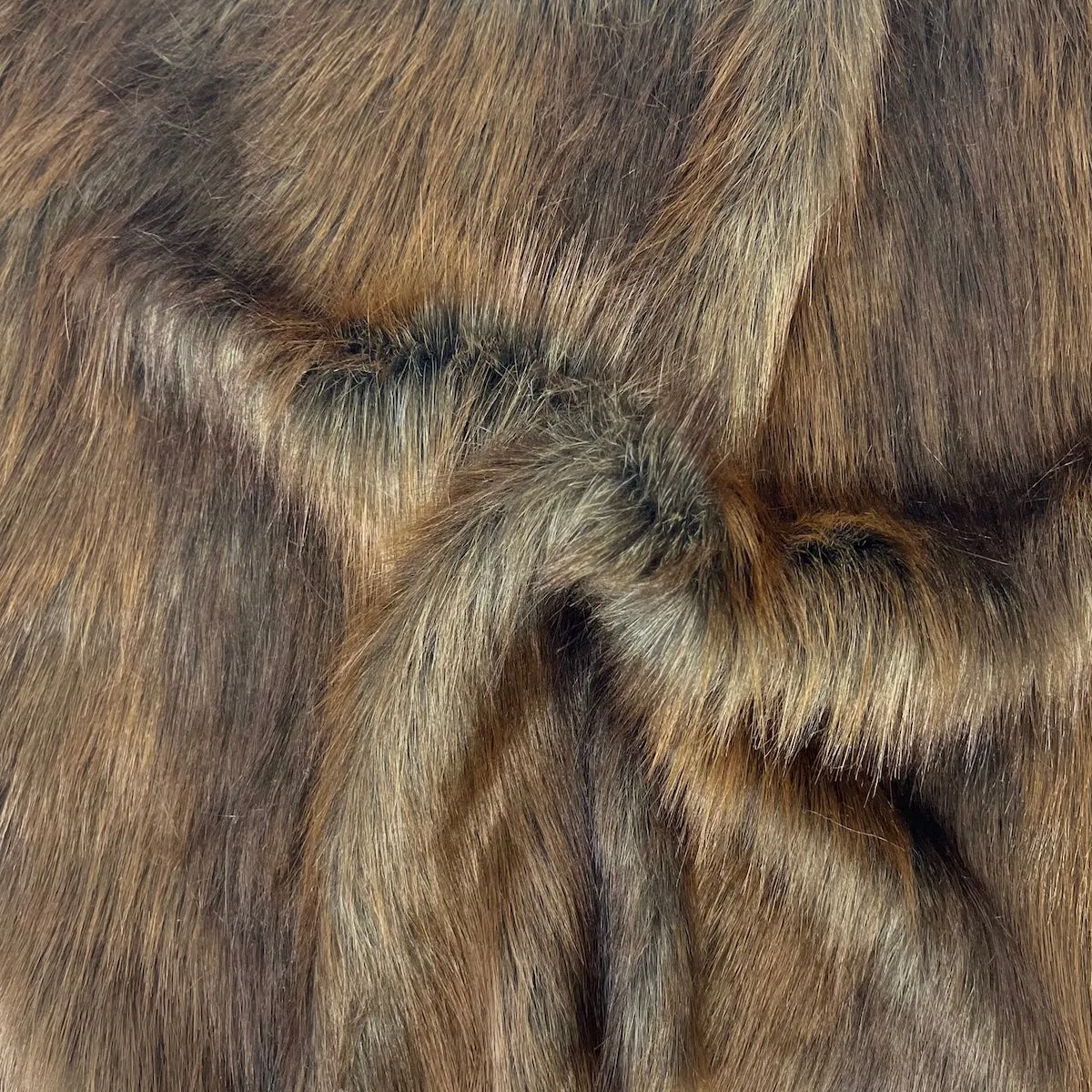 Striped Long Pile Faux Fur Fabric