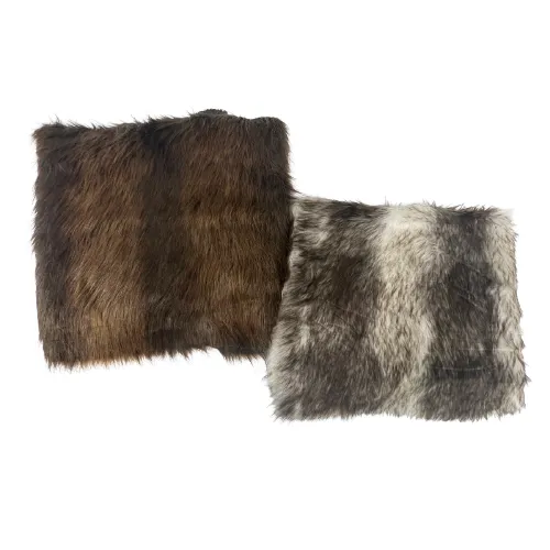 Striped Long Pile Faux Fur Fabric