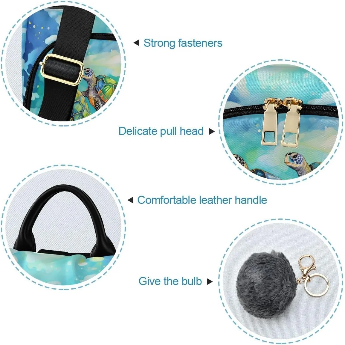 SUABO Sea Turtle Blue Women Backpack Purse Anti-theft Casual Shoulder Bag Fashion Ladies Bags