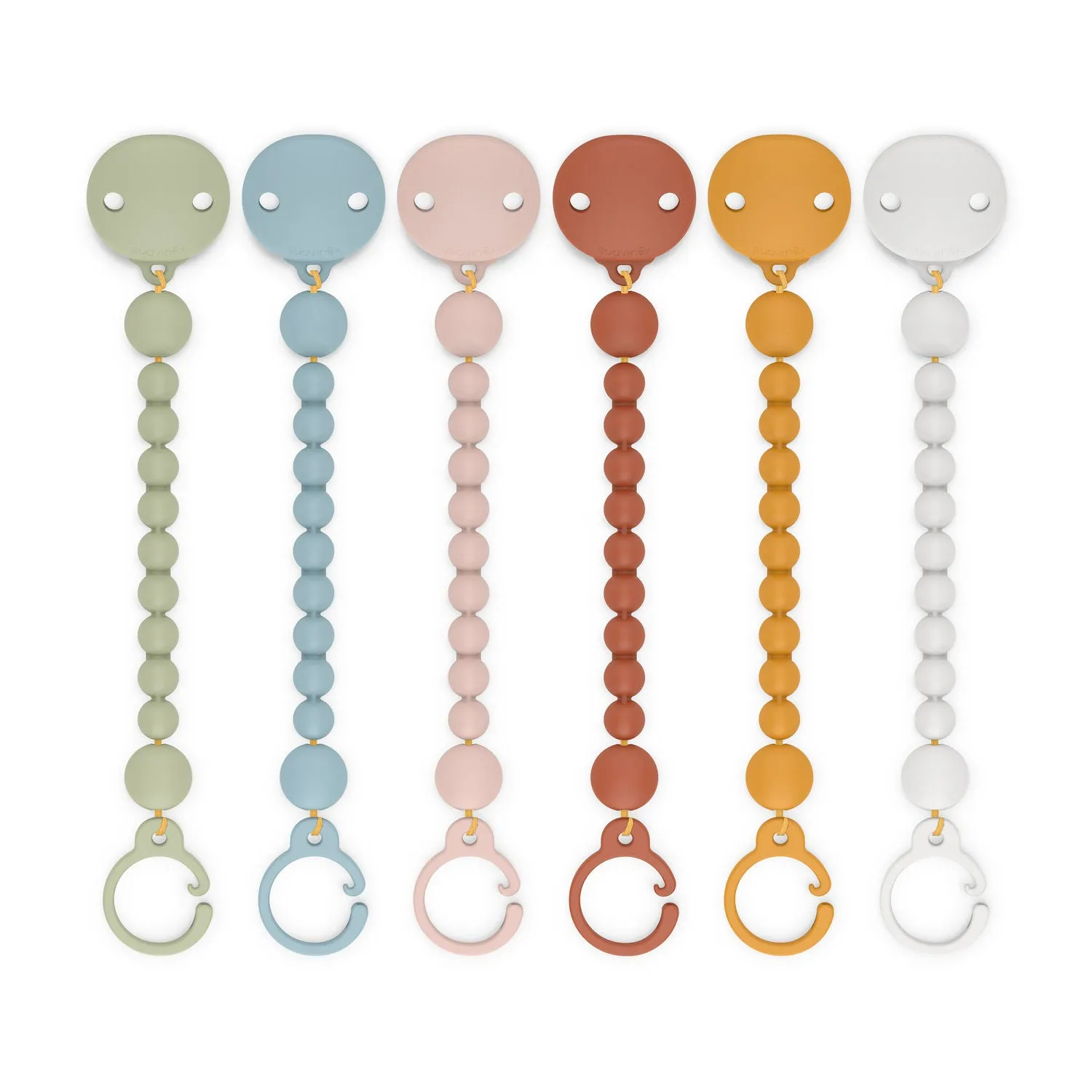 Suavinex Colour Essence Silicone Bobble Soother Clip - Brick Red