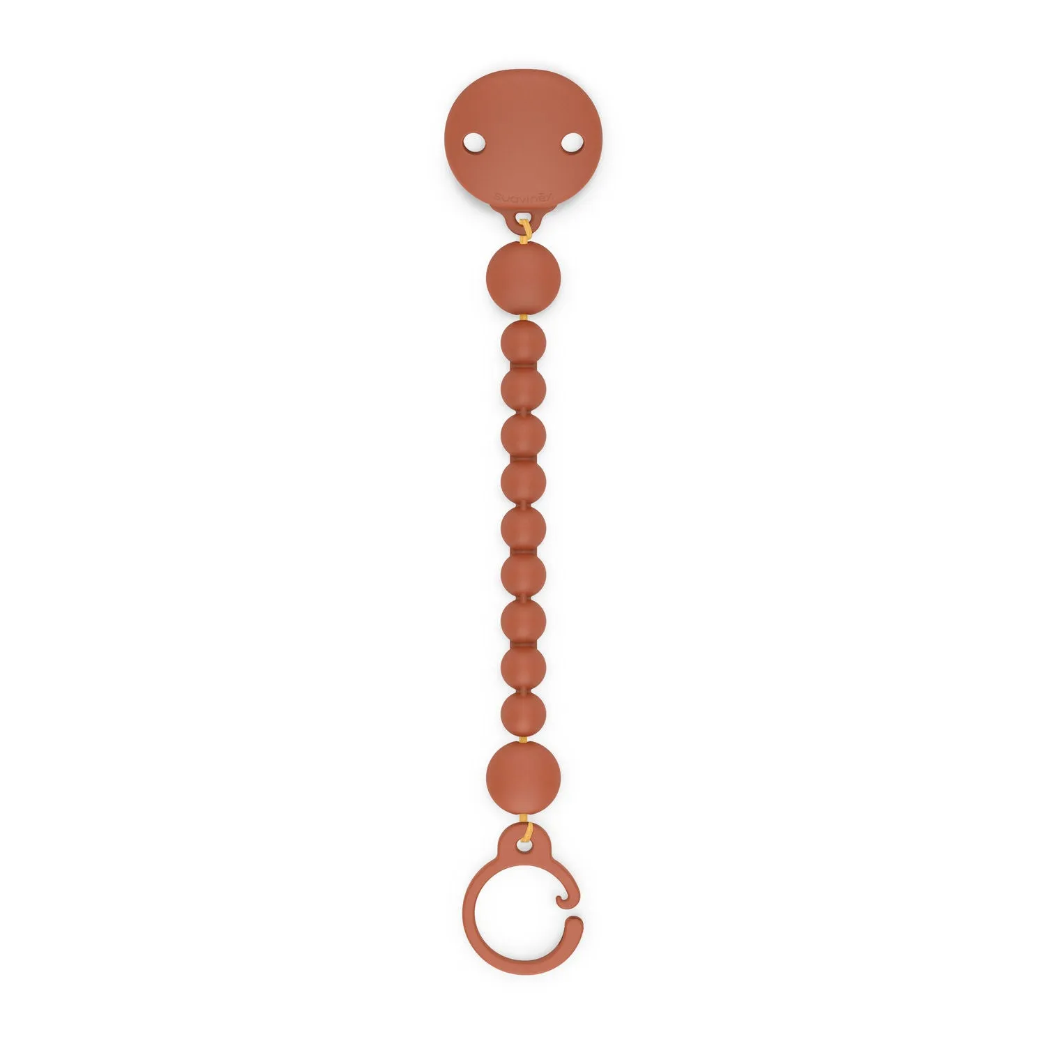 Suavinex Colour Essence Silicone Bobble Soother Clip - Brick Red