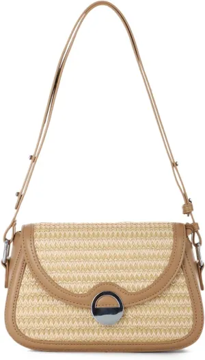 Summer Beach Straw Bags for Women 2025, Woven Shoulder Bag Trendy Vacation Handbags Crossbody Purses