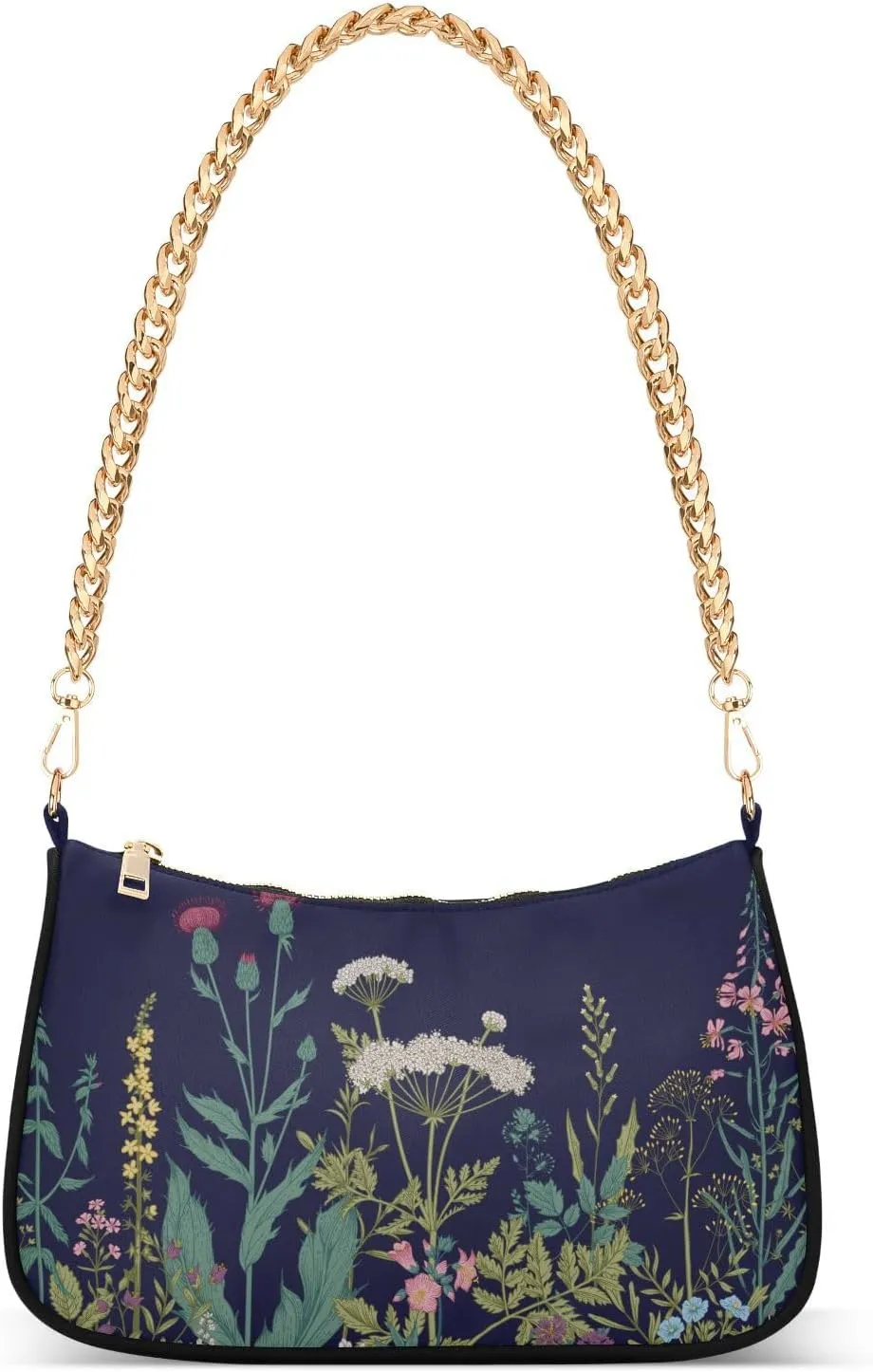susiyo Shoulder Bag for Women Herbs and Wildflowers Small Shoulder Purse Bags Cute Hobo Tote Handbag Mini Clutch Purse