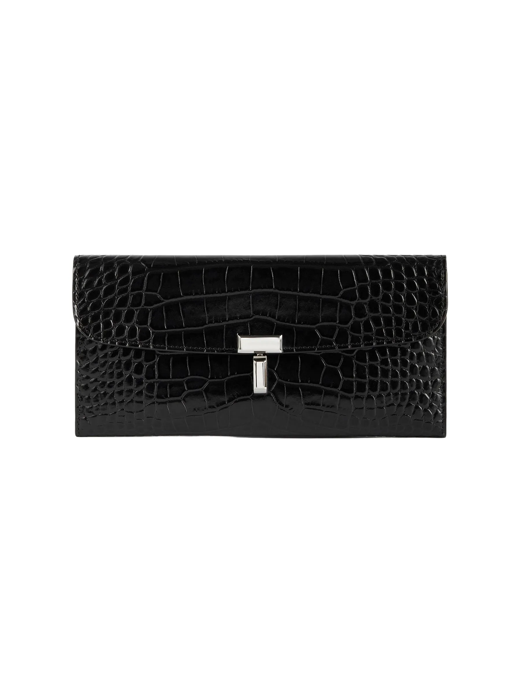 T-Lock Croco-Embossed Wallet
