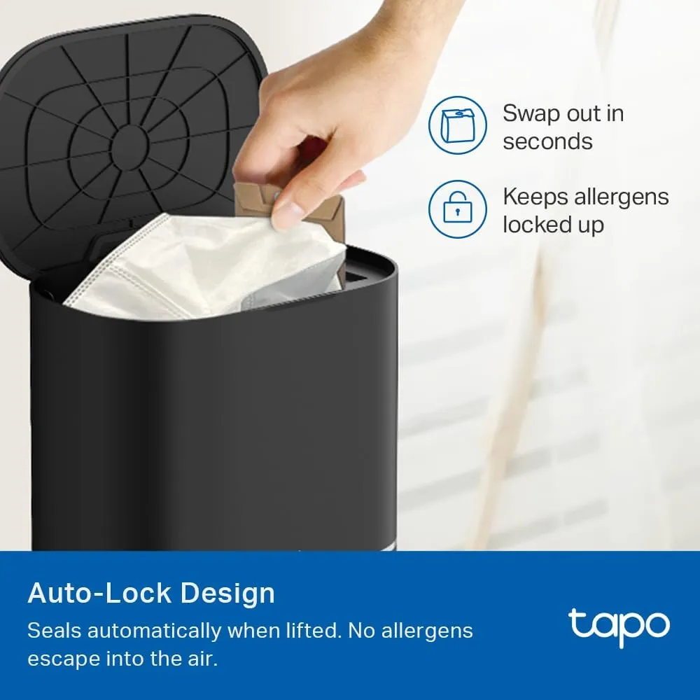 Tapo Dust Bag Replacement for Robot Vacuum and Mop – Includes Easy to Replace 5x 3L Disposable Dust Bags, Compatible with RV30 Max Plus & RV20 Max Plus