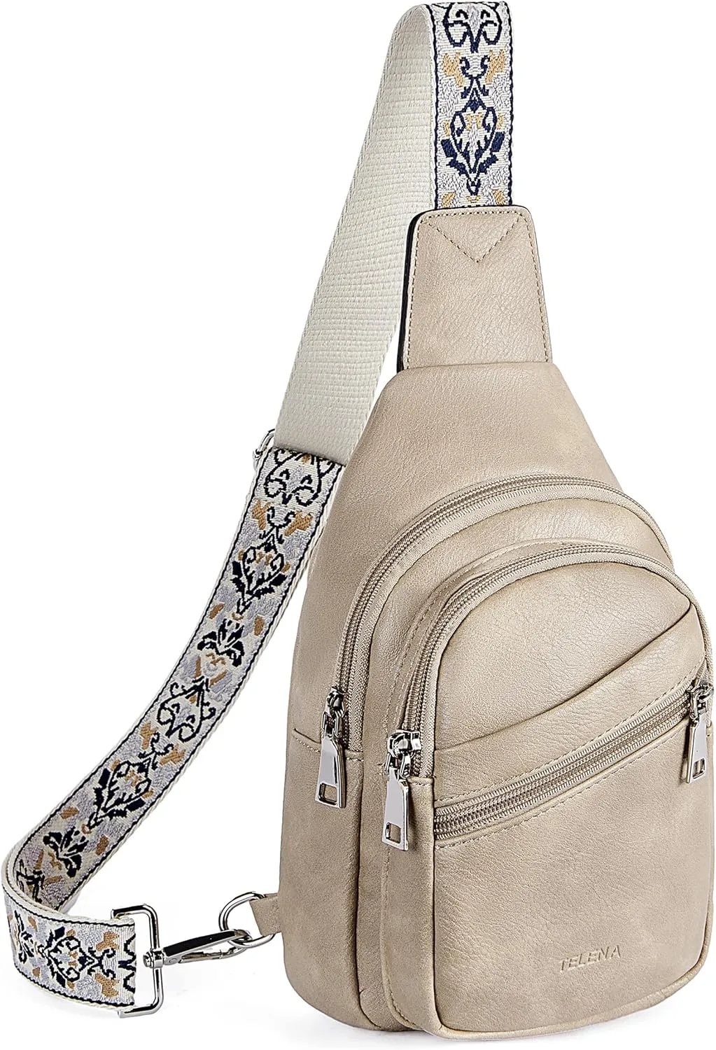 Telena Sling Bag for Women Crossbody Bags Purse for Women Vegan Leather Fanny Pack with Adjustable Strap