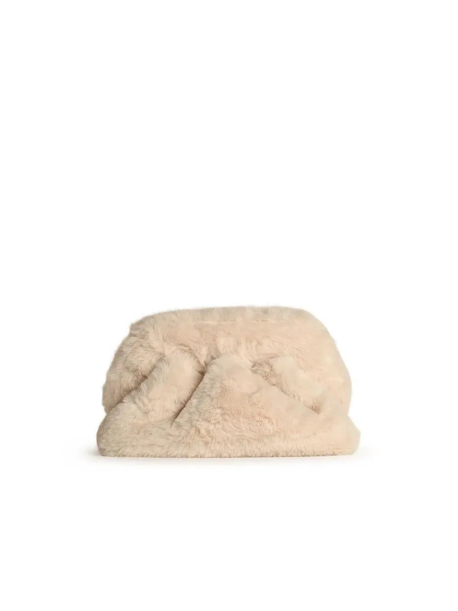 Themoirè Tia Faux Fur Clutch