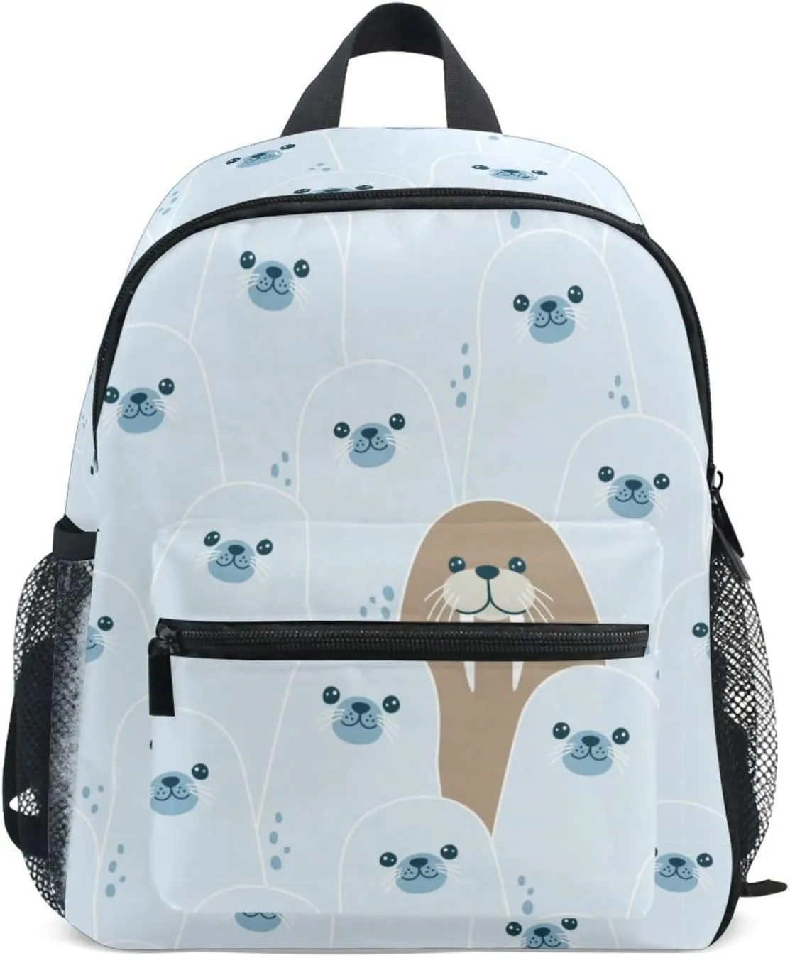 Toddler Backpack for Boys Girls Cute Fur Seals and Walrus Preschool Kindergarten Schoolbag Mini Book Bag For School Travel S