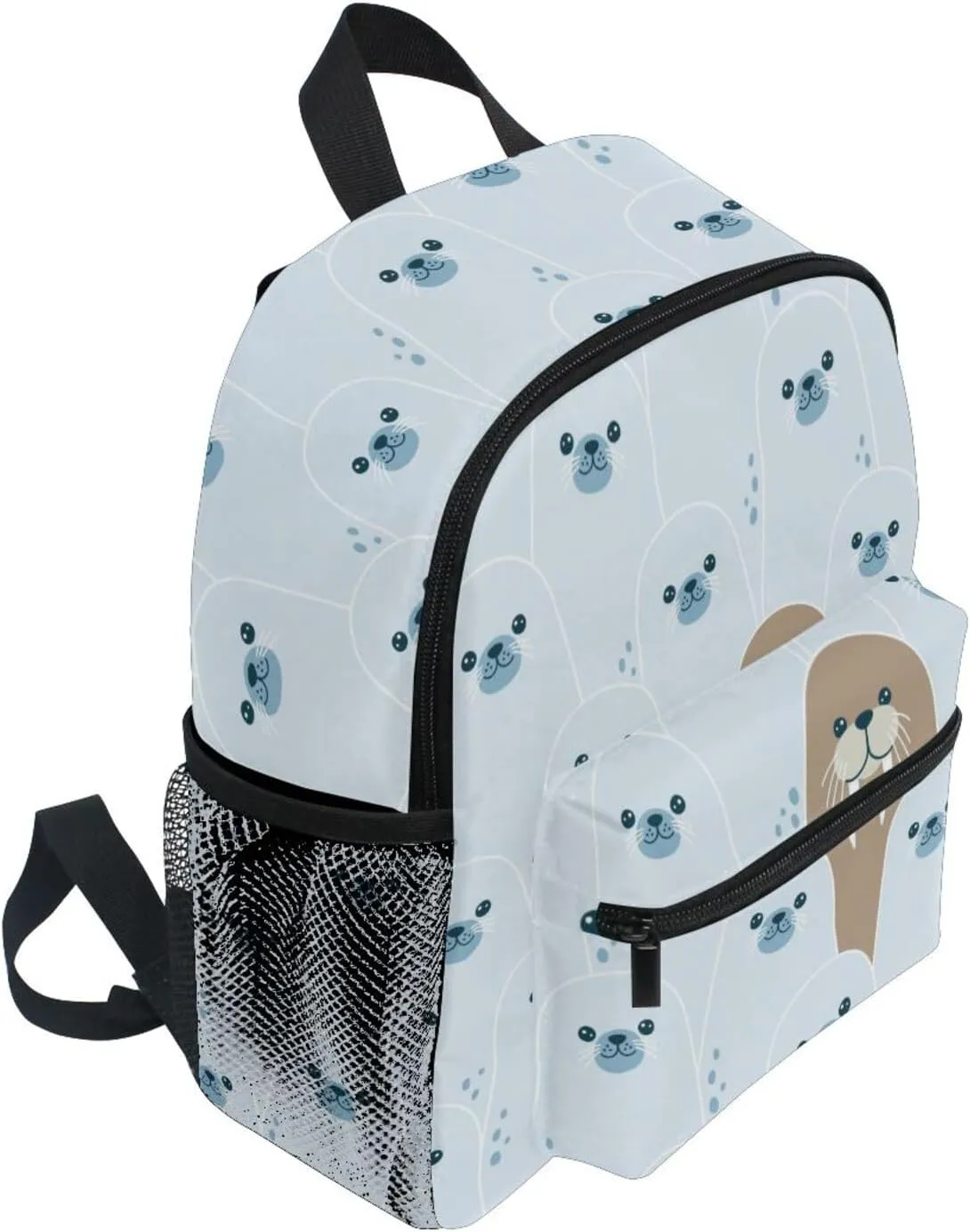 Toddler Backpack for Boys Girls Cute Fur Seals and Walrus Preschool Kindergarten Schoolbag Mini Book Bag For School Travel S