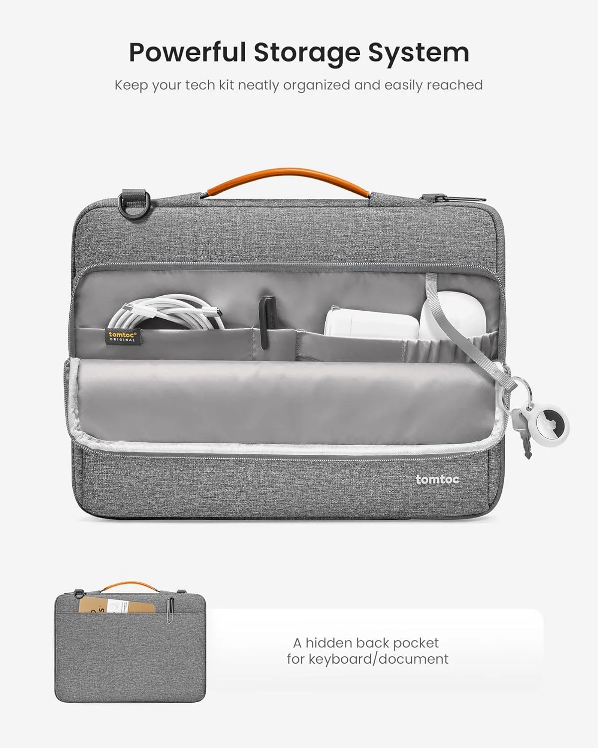tomtoc 360 Protective Laptop Shoulder Bag for 15-inch 2025 MacBook Air M4/A3241, M3/A3114, M2/A2941, 15 Inch Dell XPS,15-in Microsoft Surface Laptop 7/6/5, Water-Resistant Laptop Accessory Sleeve Case