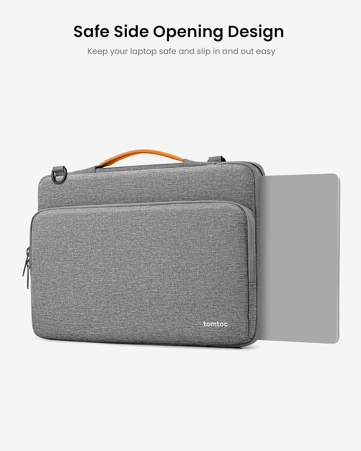 tomtoc 360 Protective Laptop Shoulder Bag for 15-inch 2025 MacBook Air M4/A3241, M3/A3114, M2/A2941, 15 Inch Dell XPS,15-in Microsoft Surface Laptop 7/6/5, Water-Resistant Laptop Accessory Sleeve Case