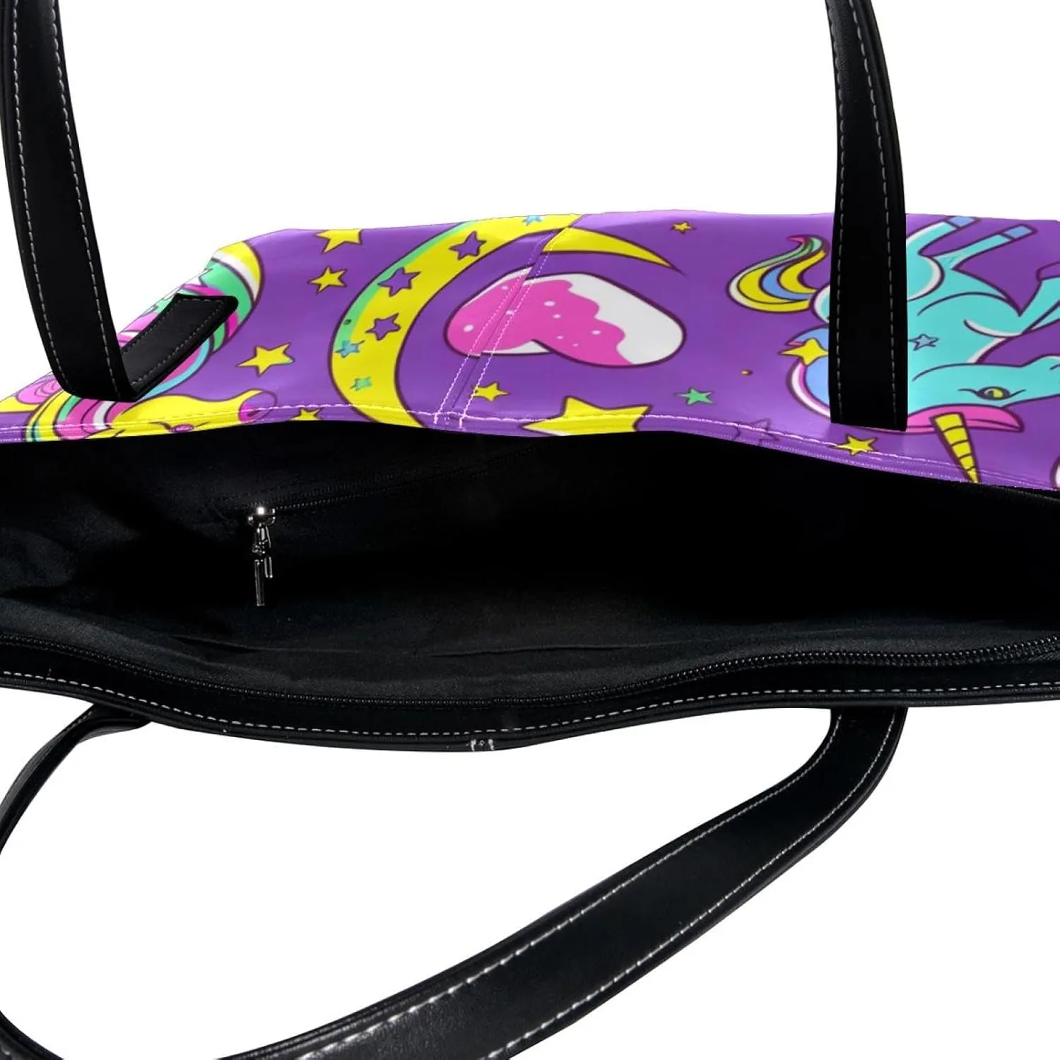 Tote Bag for Women, Large Tote Bag, Women's Tote Handbags, Unicorn Cartoon Moon Planet Meteor, Tote Bags for Women