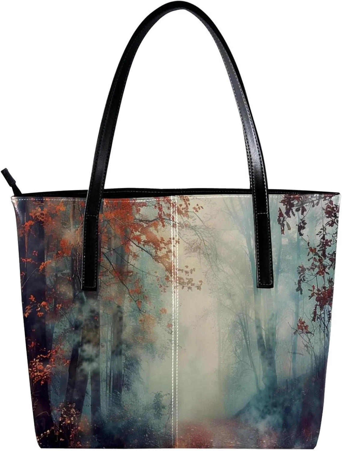 Tote Bag, Large Tote Bags for Women, Women's Tote Handbags, Landscape Autumn Forest Path, Tote Bag for Work