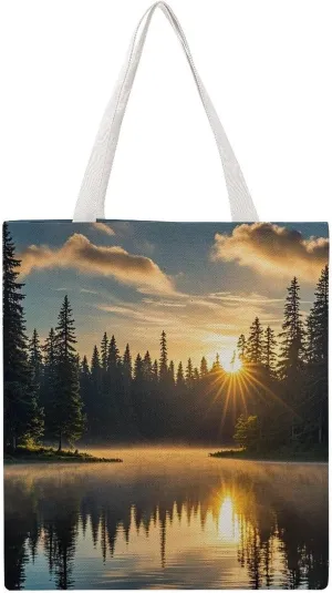 Tote Bags for Women Canvas Handbag Cat on Carpet Grocery Bags Shoulder Bag Casual Bag