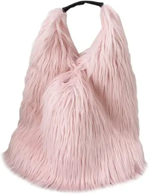 Tote Bags for Women Faux Fur Y2K Hobo Handbag Fuzzy Furry Shoulder Purse