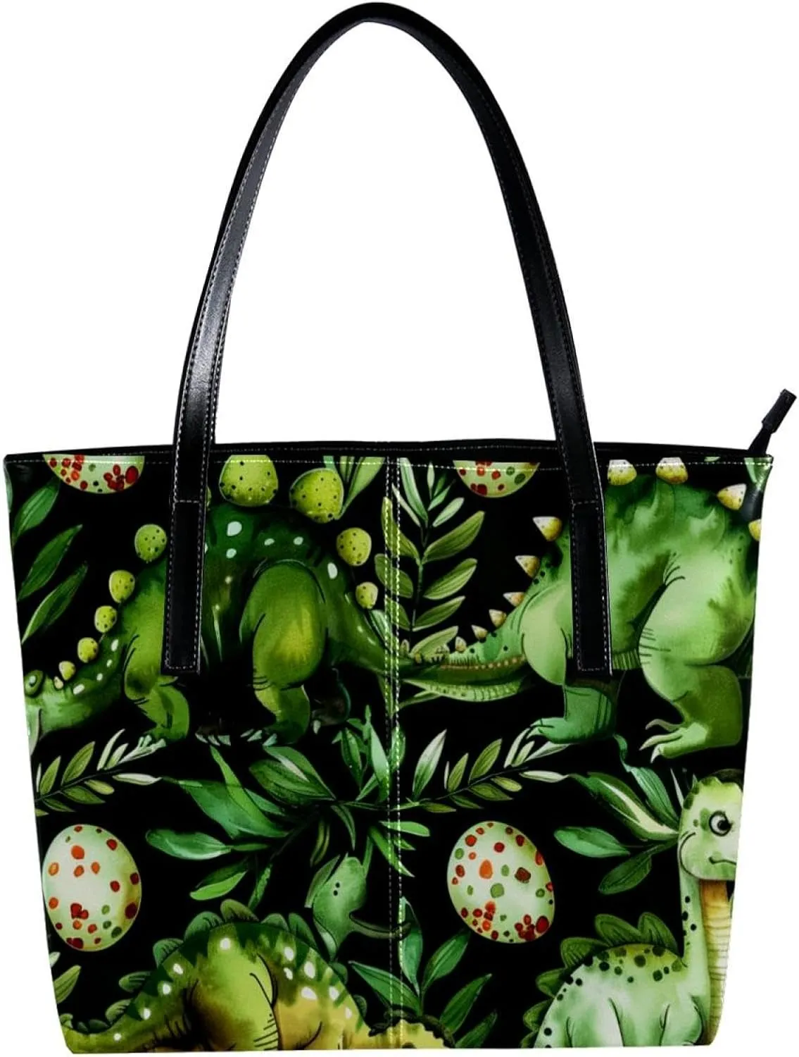Tote Bags, Large Tote Bags for Women, Women's Tote Handbags, Cartoon Rainforest Dinosaur and Egg, Tote Bag for Work