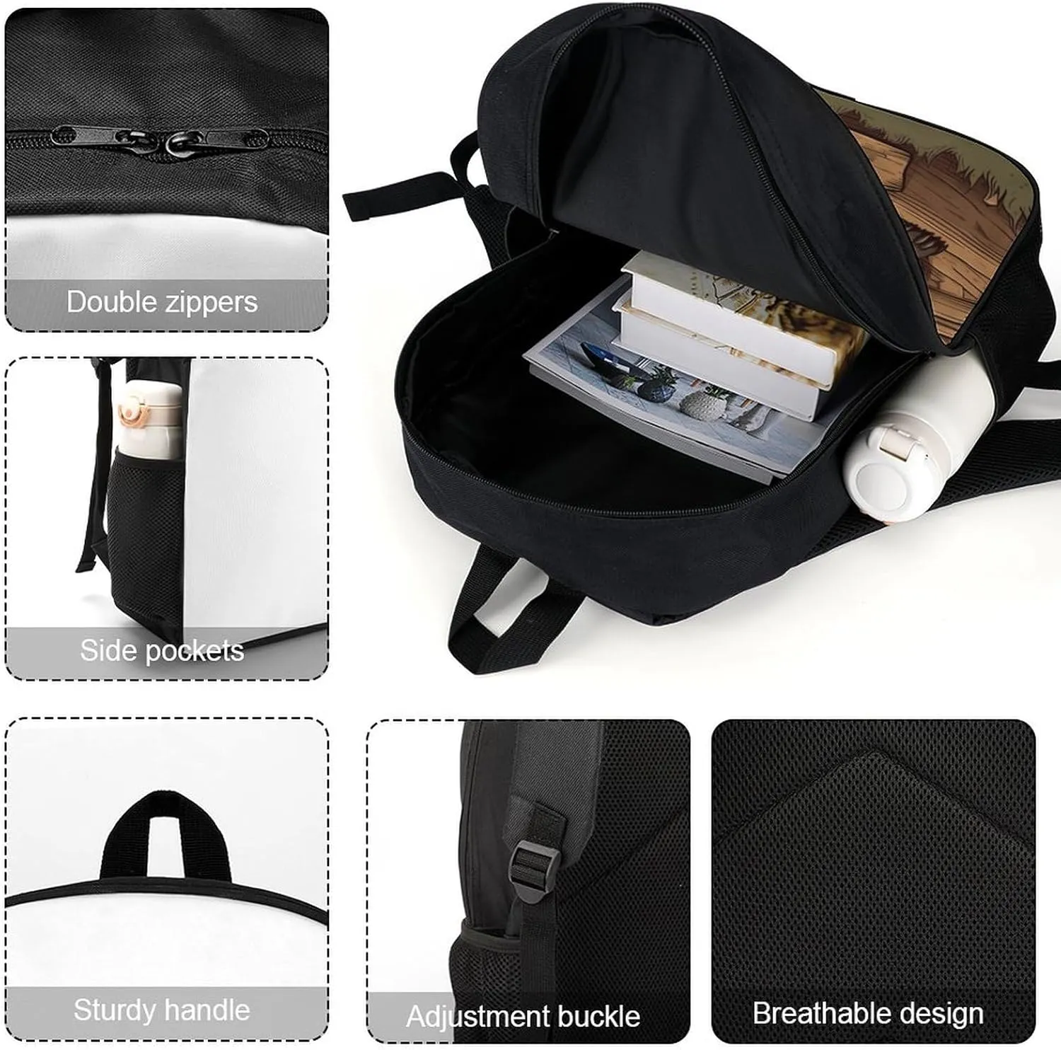 Travel Backpack for Men Women Daypack Rustic Lodge Bear Laptop Backpack Computer Bag Business Work Bag for Work