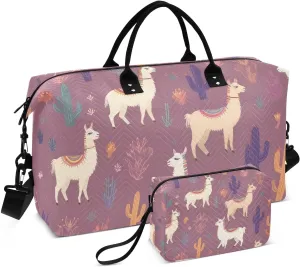 Travel Duffel Bags for Unisex-Adult, Personal Item Travel Duffel Bag with Shoes Compartment, Carry On Bag for Women, Travel, Gym, Weekend,Purple Camel