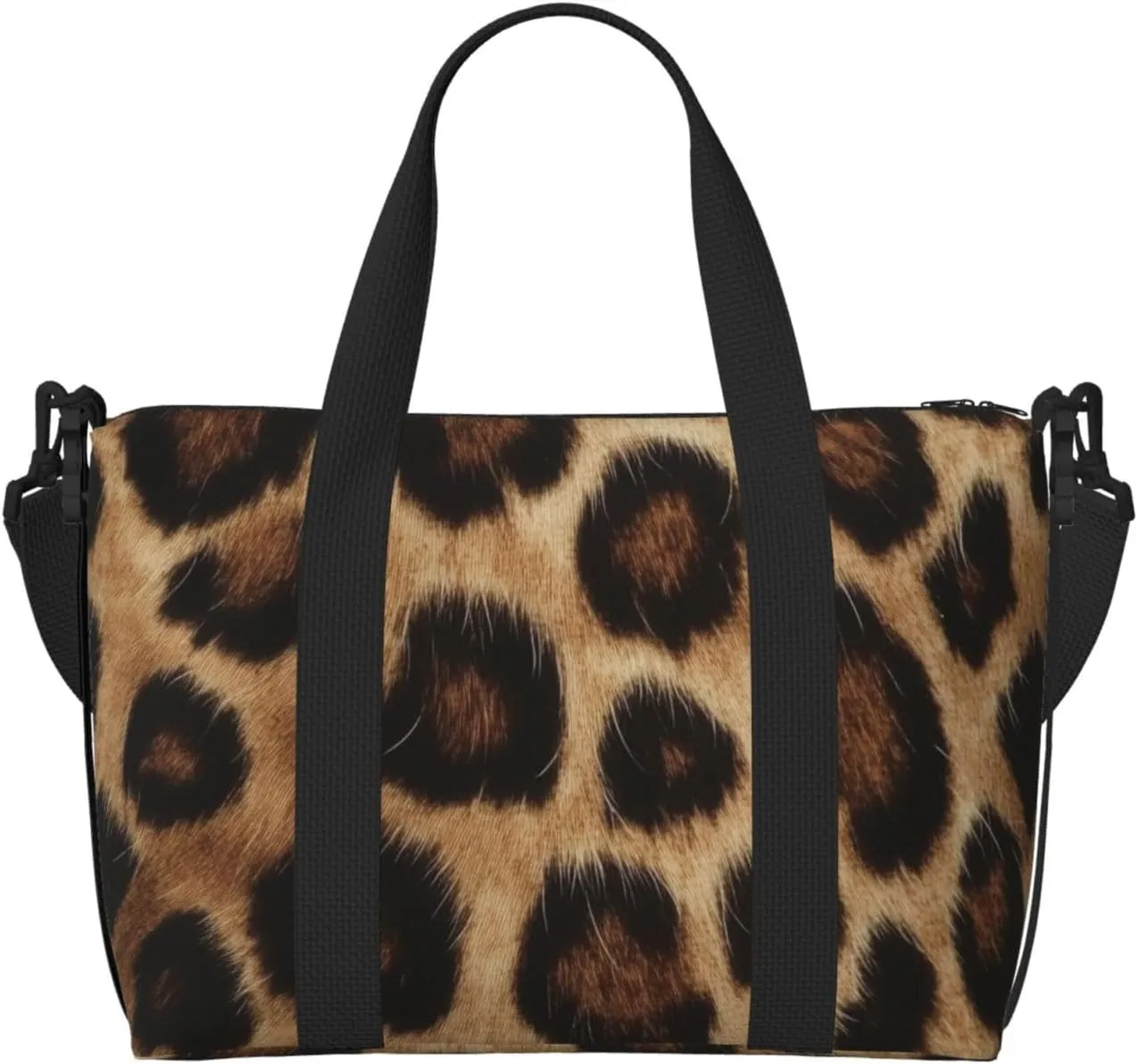 Travel Duffle Bag Leopard Fur Texture Weekender Overnight Bags Luggage Bag for Women Men Waterproof Sports Gym Bag Hand Bag with Shoulder Strap