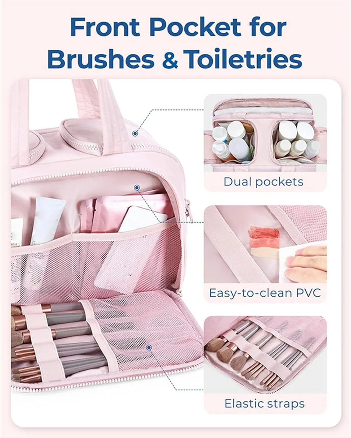 Travel Toiletry Bag for Women - Toiletries Travel Bag Women | Toiletry Travel Bag Women | Travel Bags for Women Toiletry | Womens Toiletry Travel Bag | Lightweight Large Wide Opening Organizer Bag