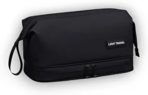 Travel Toiletry Bag, Large capacity Travel Organizer, Portable Cosmetic Case, Water resistant Make Up Bags, Cosmetic Bag with Double Zipper, Shaving Kit Organizer With handle, Men & Women's Bag