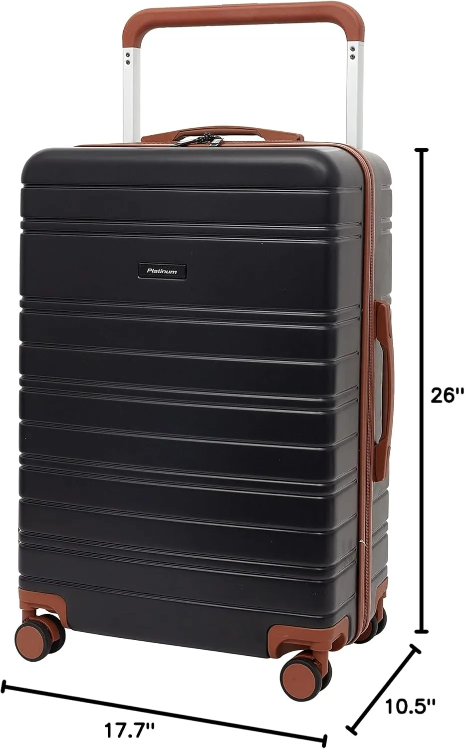 Travelers Club 20" Navigate Luggage, Black, 2PC Set